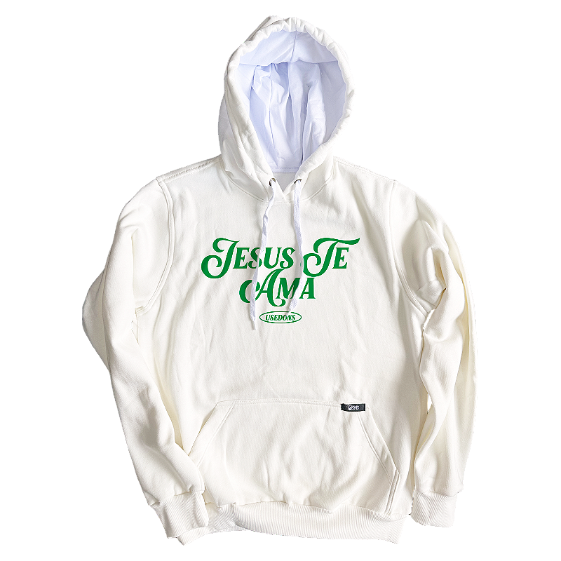 Moletom Jesus te Ama - Off White ref 3200