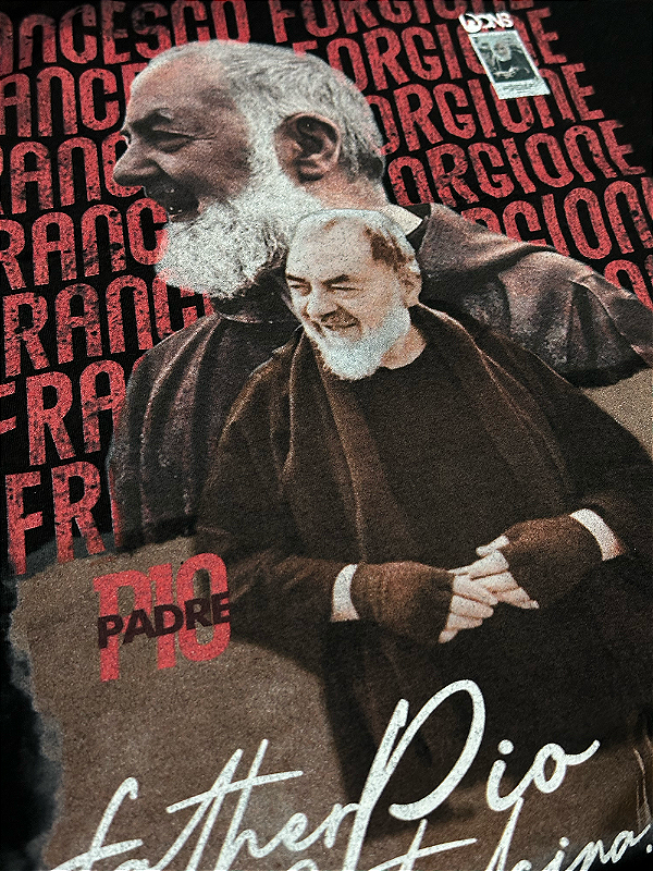 Kit Camiseta São Padre Pio + Caneca + Bandeira ref 282