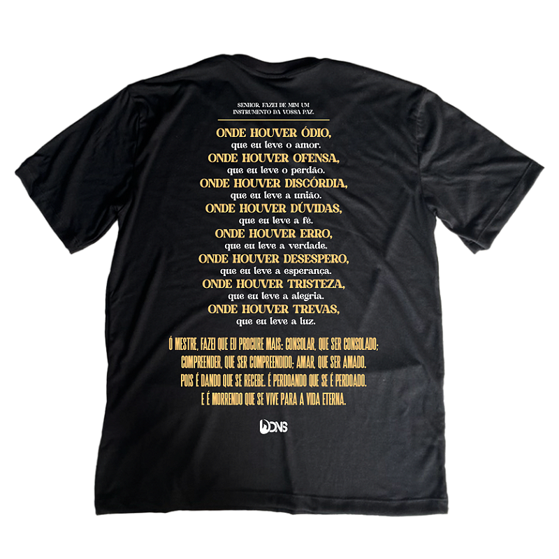 Camiseta Oversized UseDons São Francisco de Assis - Preto ref 3178