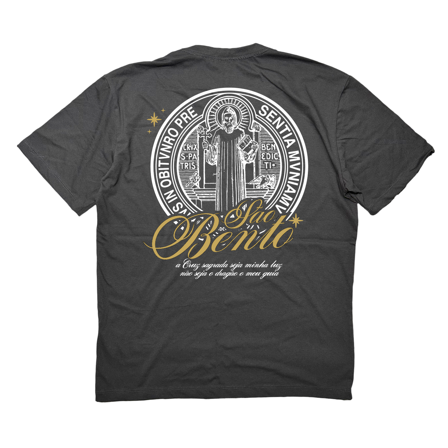 Camiseta Oversized Medalhão São Bento - Grafite ref 3226
