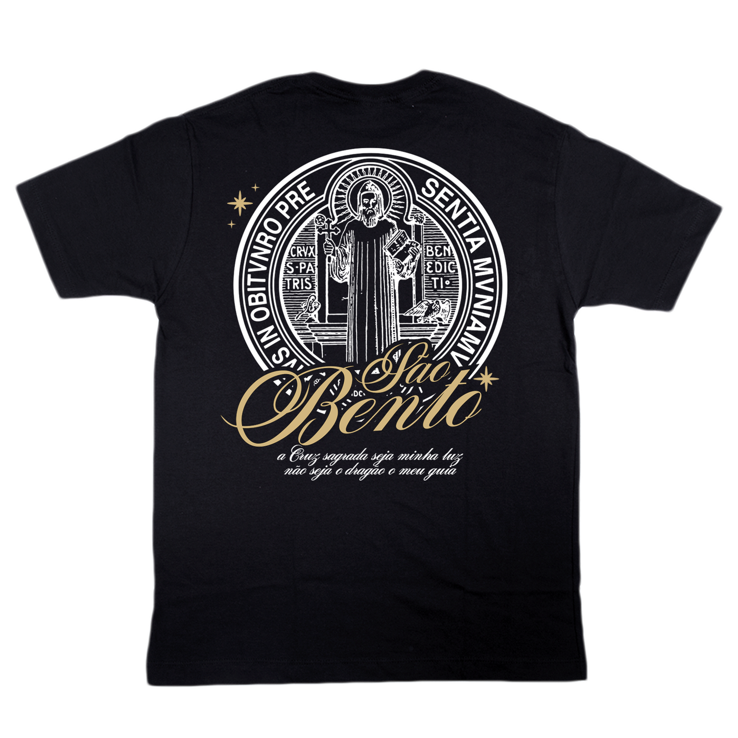 Camiseta Medalhão São Bento - Preto ref 3226
