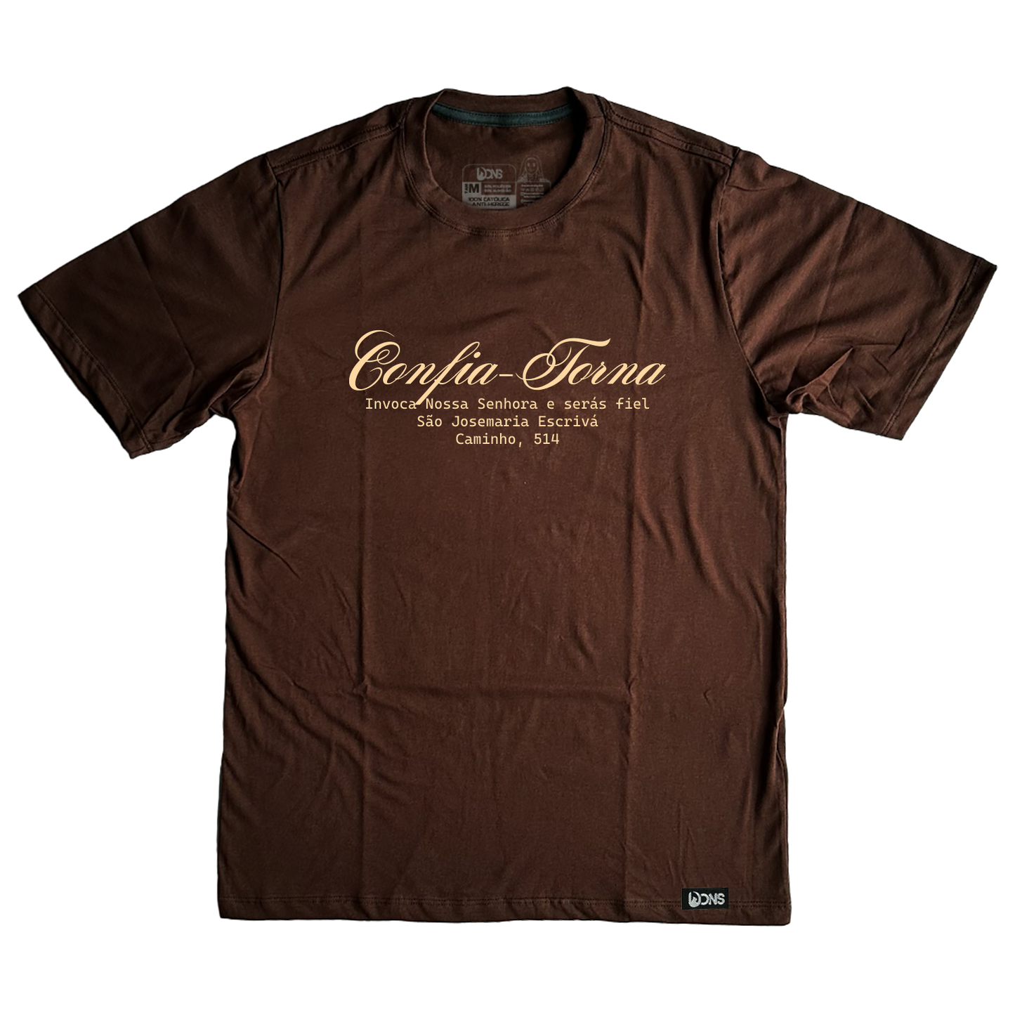 Camiseta Confia, Torna, Invoca - Marrom ref 3233