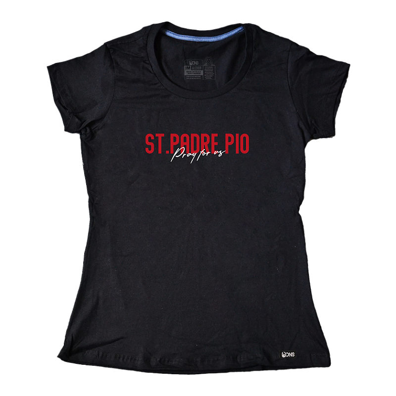 Kit Baby Look São Padre Pio + Caneca + Bandeira ref 255
