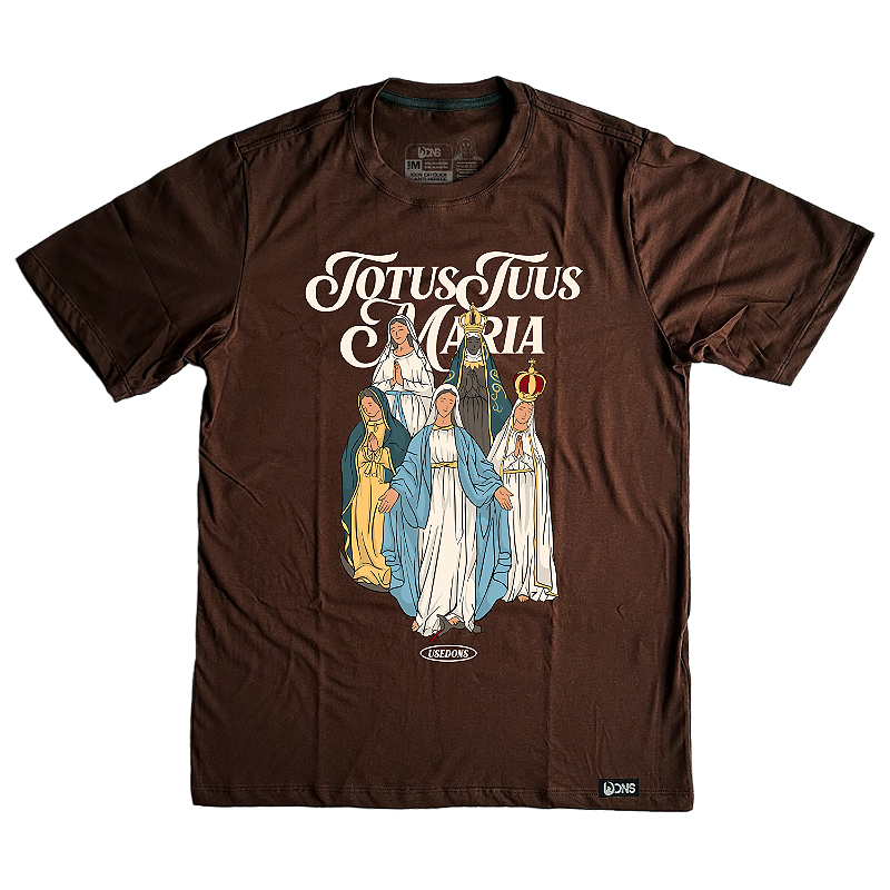 Camiseta Totus Tuus Maria - Marrom