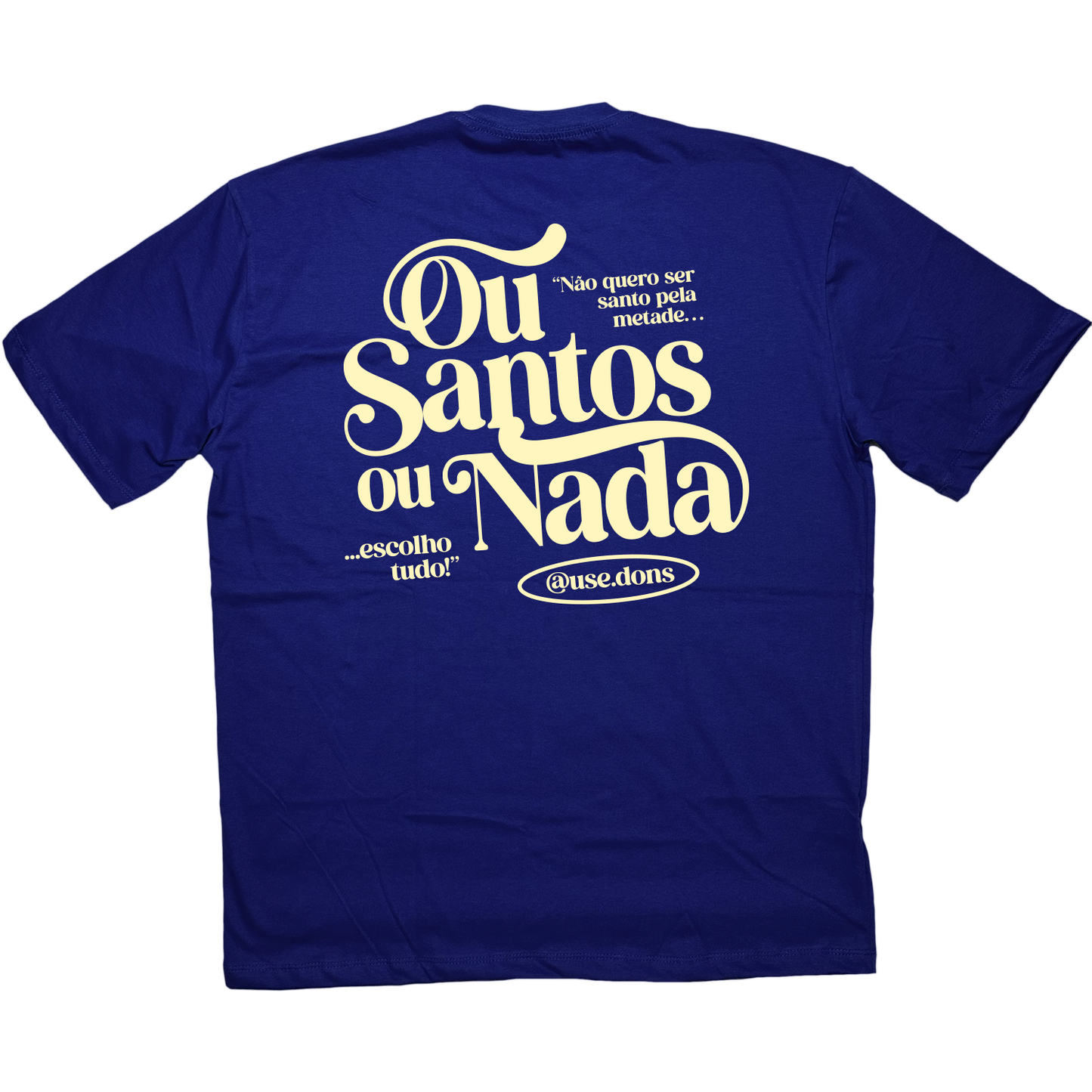 Camiseta Oversized Ou Santos ou Nada - Azul ref 3201