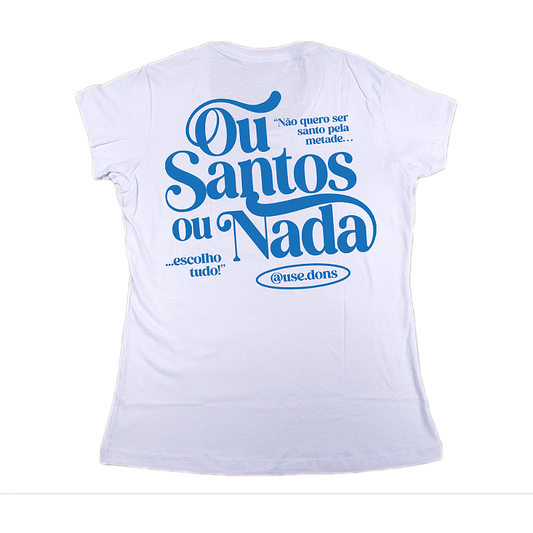 Baby Look Ou Santos ou Nada - Branco ref 3201