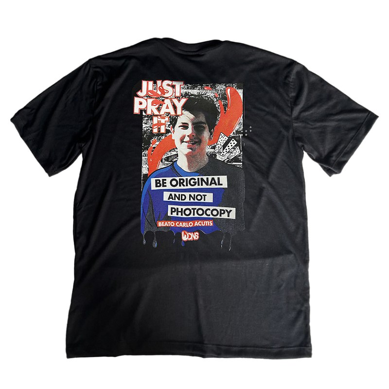 Camiseta Oversized Beato Carlo Acutis photocopy