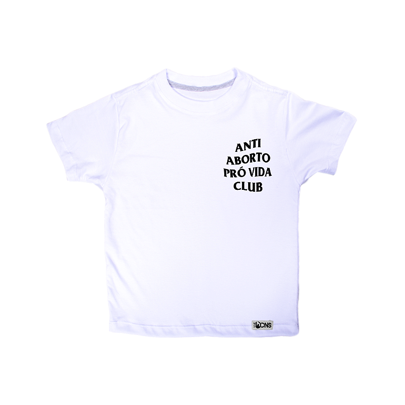 Camiseta Infantil Anti Aborto Pró Vida Club ref292 - Lançamento