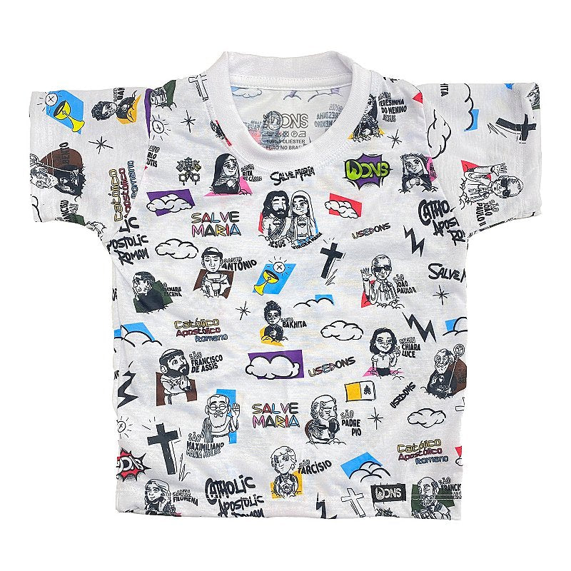 Camiseta Infantil Santos Cartoon