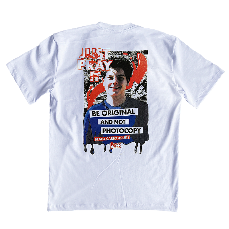 Camiseta Oversized Beato Carlo Acutis photocopy