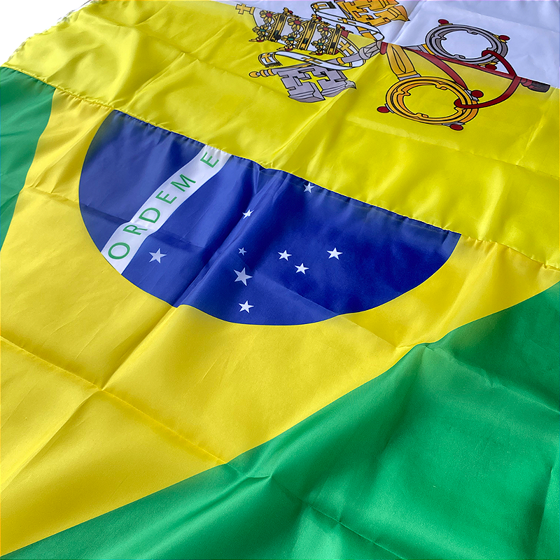 Bandeira do Brasil e Vaticano 130x90cm