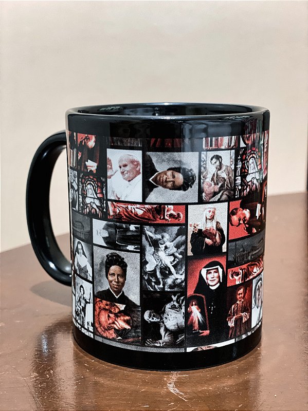 Caneca Preta Saints - 300ml