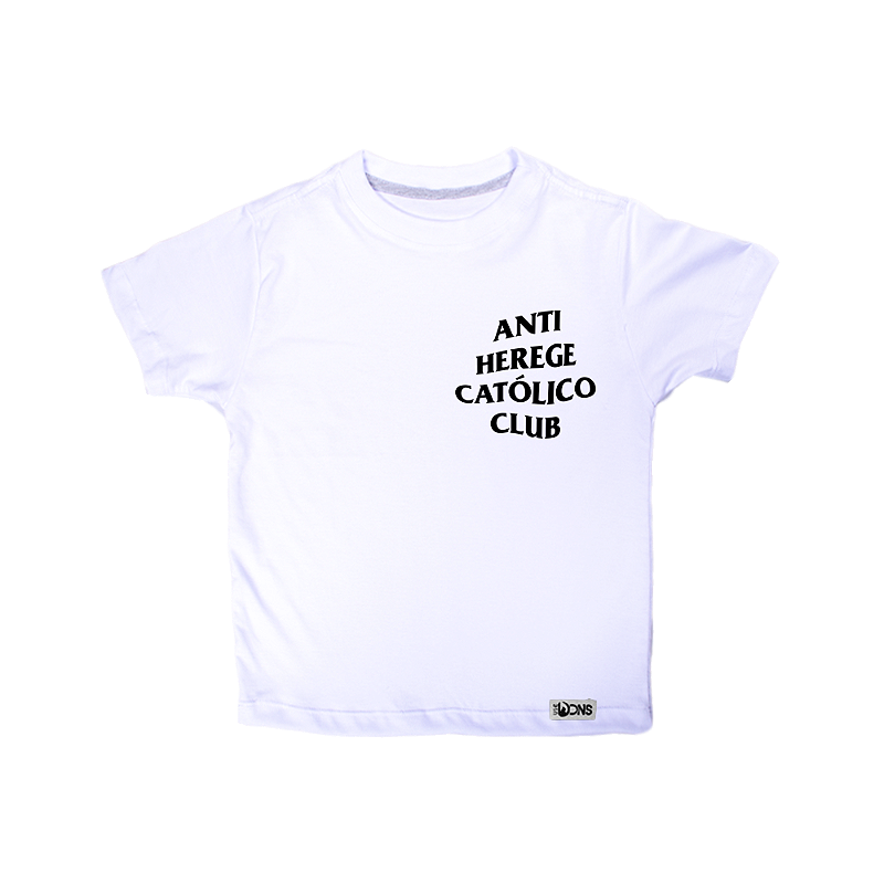Camiseta Infantil Anti Herege Católico Club ref291 - Lançamento