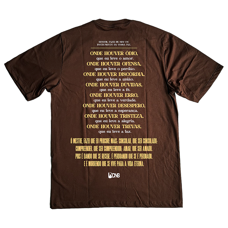 Camiseta UseDons São Francisco de Assis - Marrom ref 3178