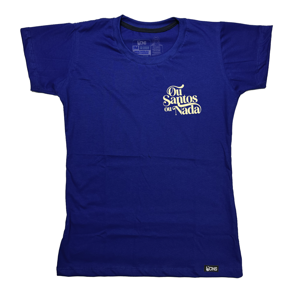 Baby Look Ou Santos ou Nada - Azul ref 3201