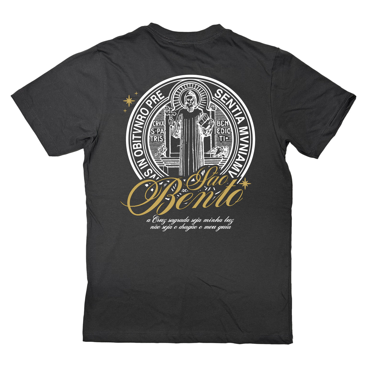 Camiseta Medalhão São Bento - Grafite ref 3226