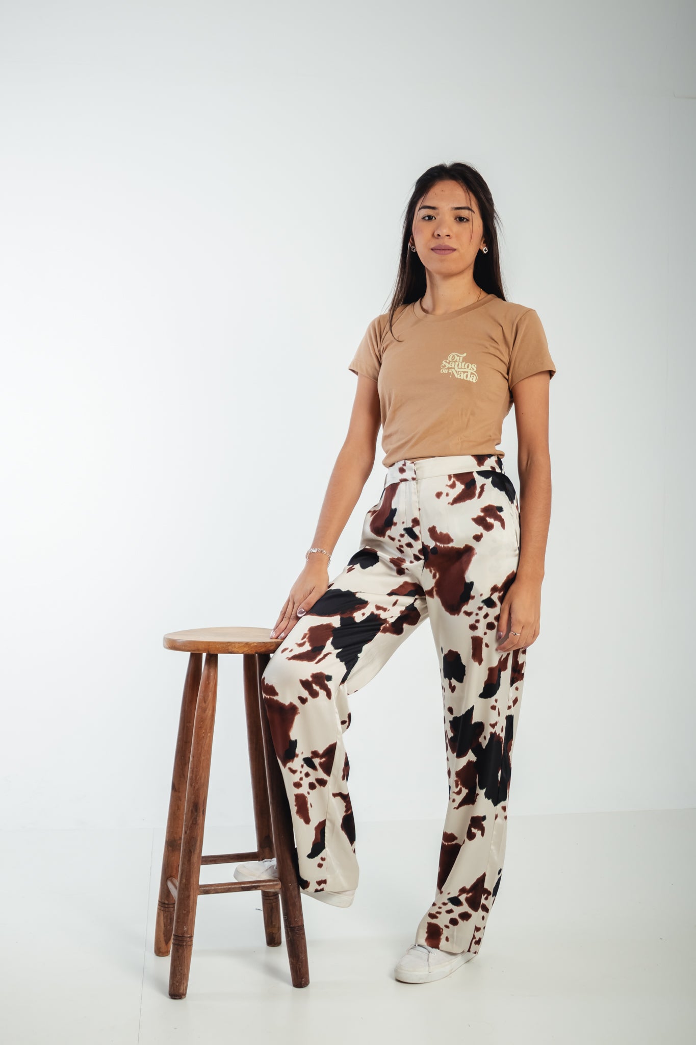 Baby Look Ou Santos ou Nada - Mocha ref 3201