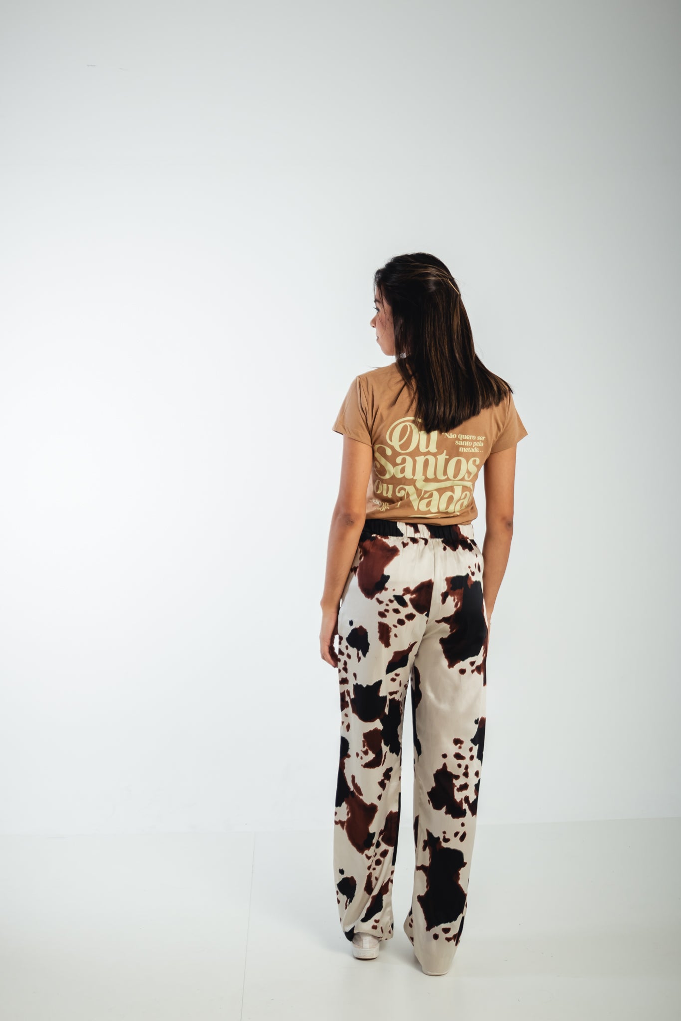 Baby Look Ou Santos ou Nada - Mocha ref 3201