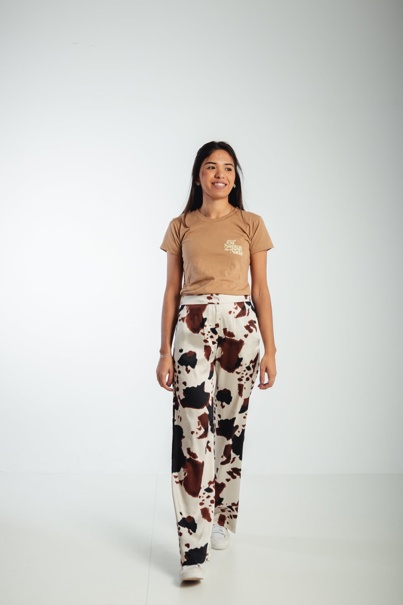 Baby Look Ou Santos ou Nada - Mocha ref 3201
