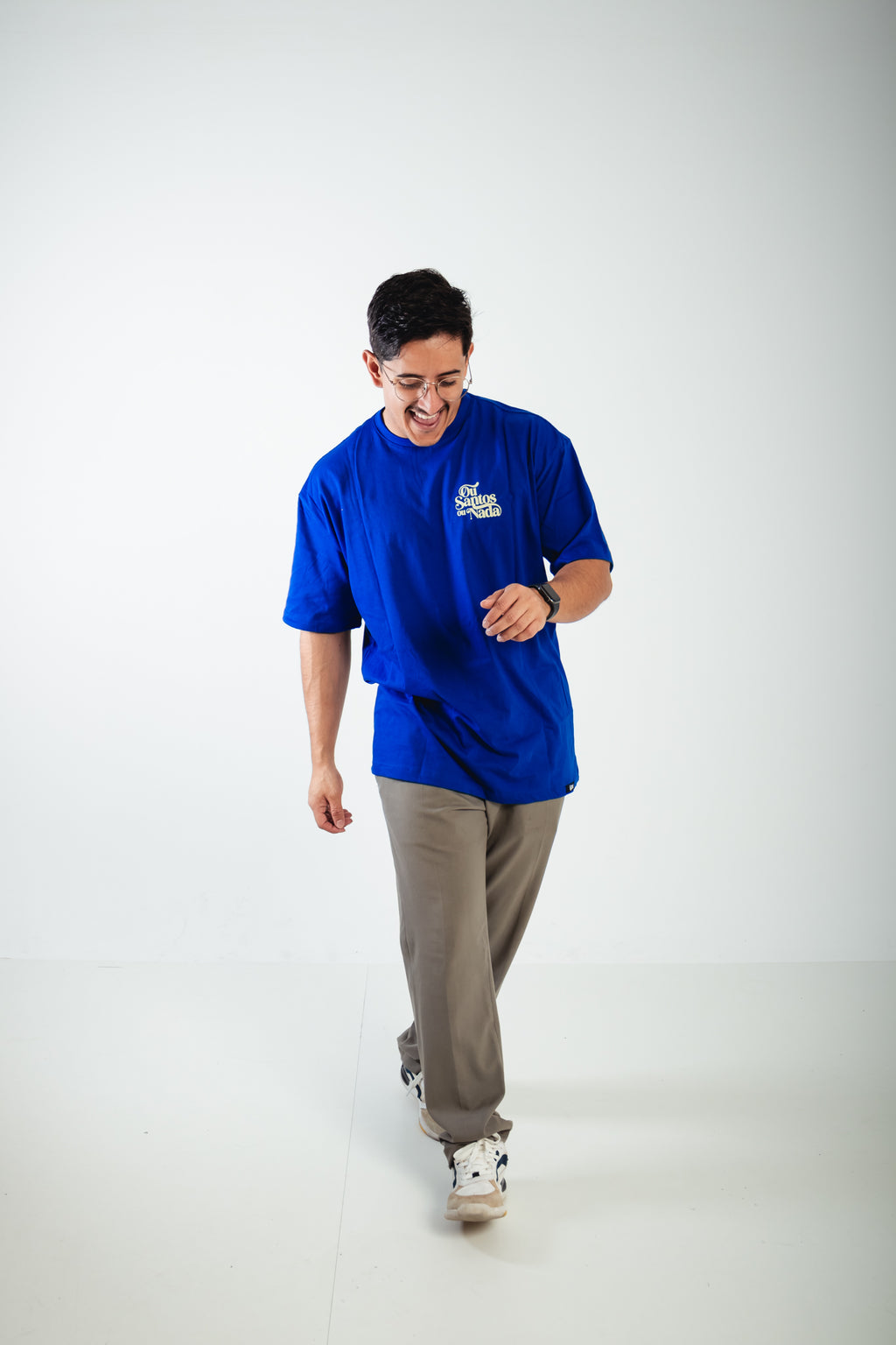 Camiseta Oversized Ou Santos ou Nada - Azul ref 3201
