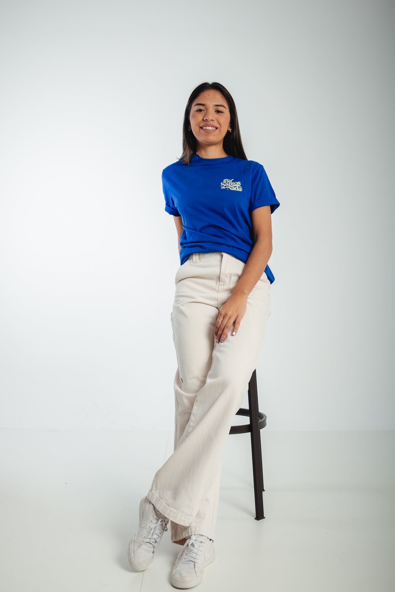 Camiseta Ou Santos ou Nada - Azul ref 3201