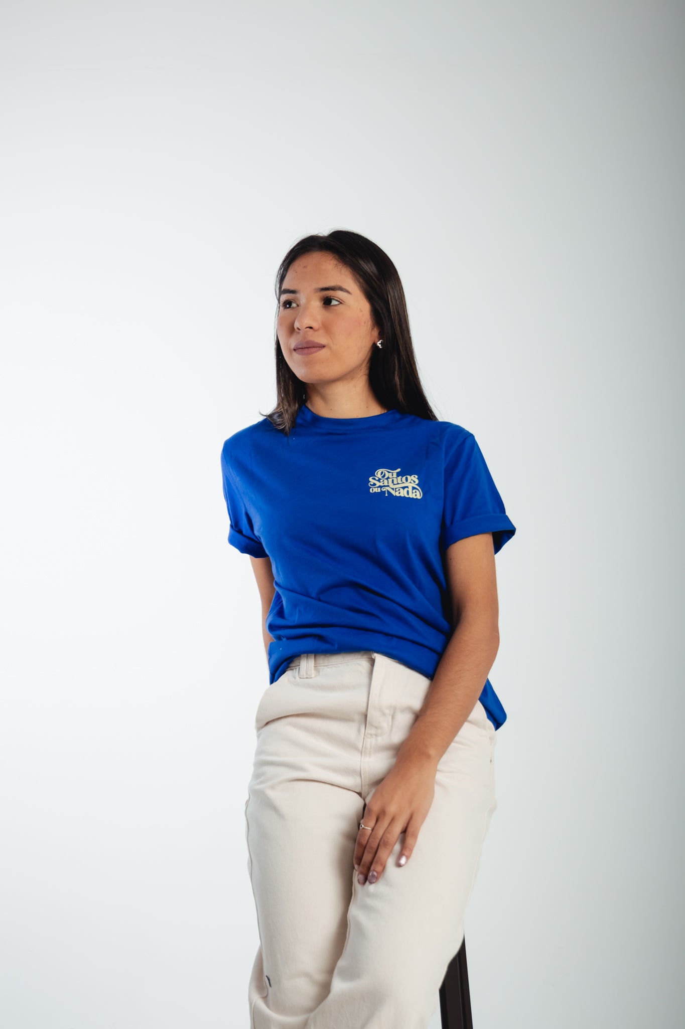 Camiseta Ou Santos ou Nada - Azul ref 3201