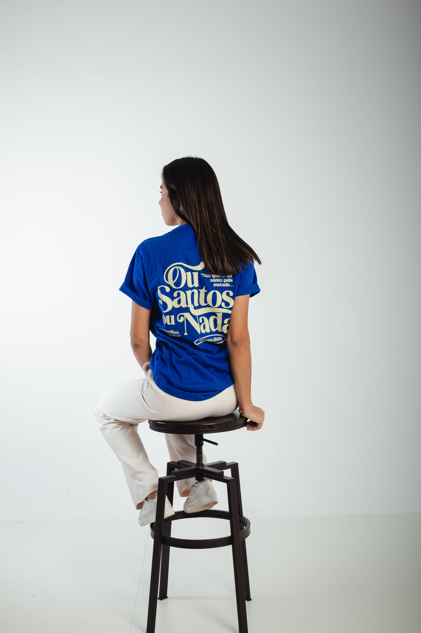 Camiseta Ou Santos ou Nada - Azul ref 3201