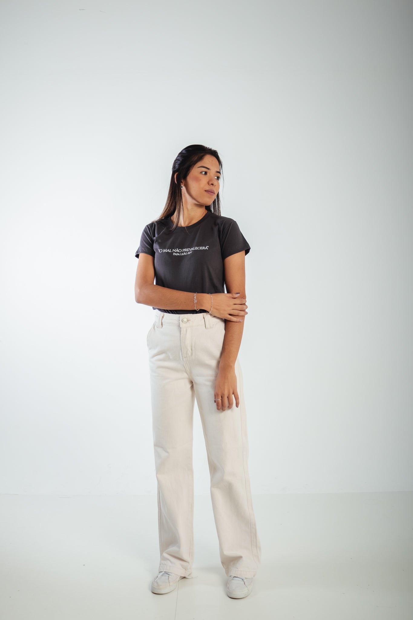 Baby Look O mal não prevalecerá - Papa Leão XIV ref 3243