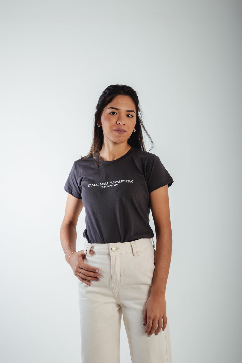 Baby Look O mal não prevalecerá - Papa Leão XIV ref 3243