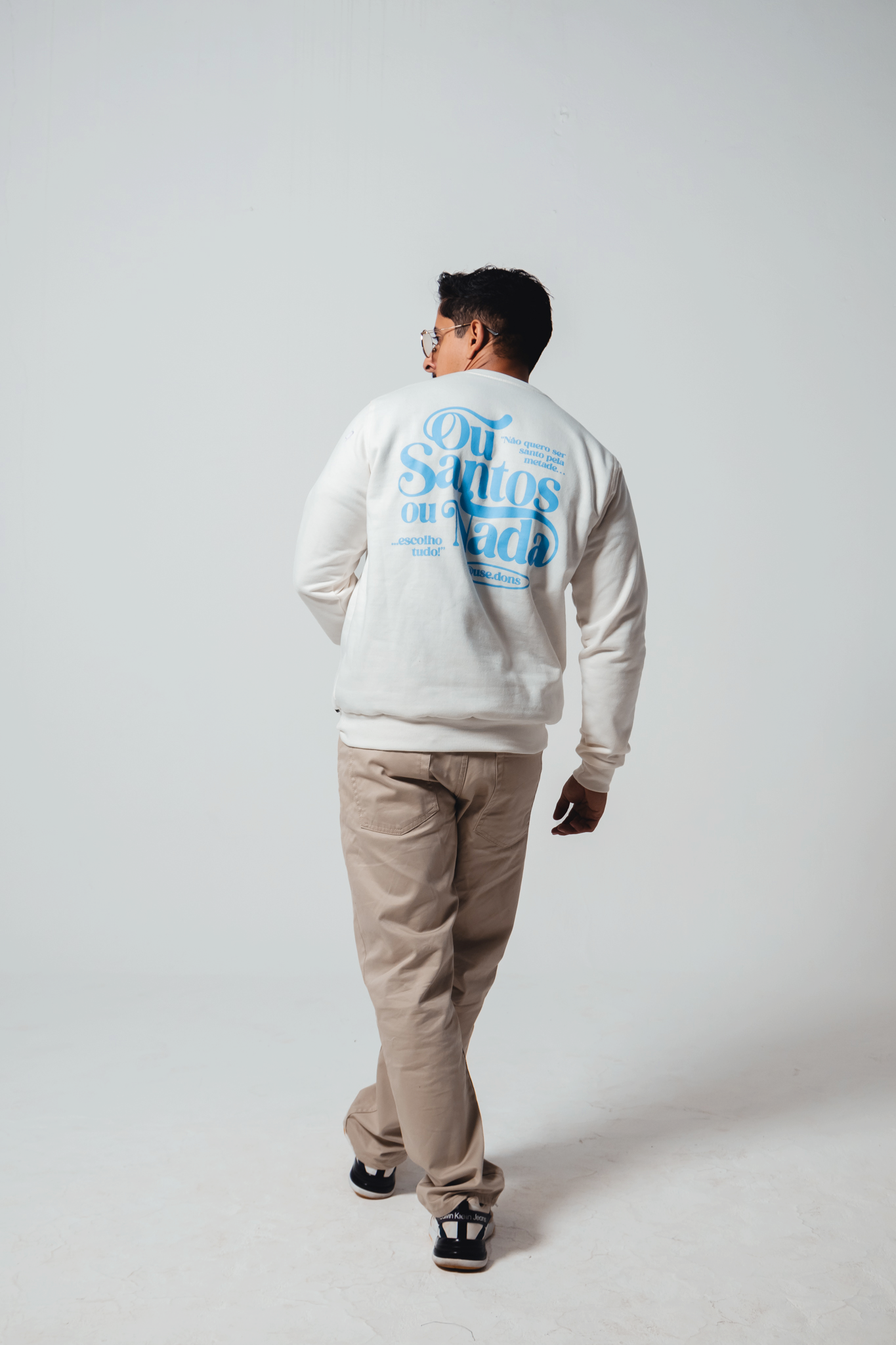 Moletom Gola Careca - Ou Santos ou Nada - Off White ref 3201