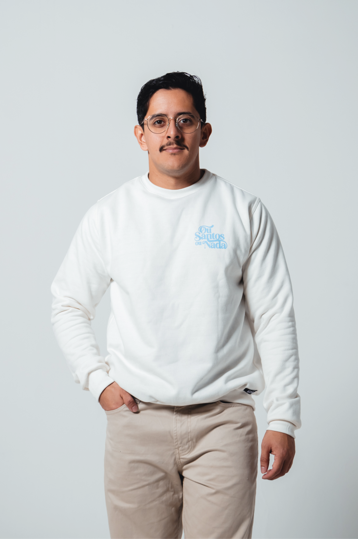 Moletom Gola Careca - Ou Santos ou Nada - Off White ref 3201