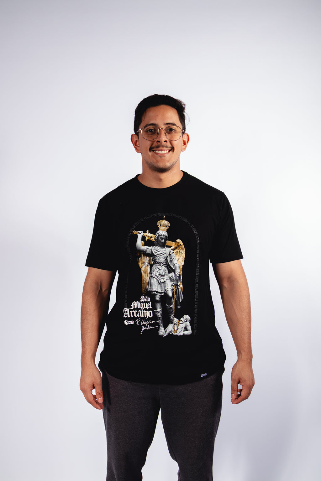 Camiseta São Miguel Arcanjo do Monte Gargano - Preto ref 3251