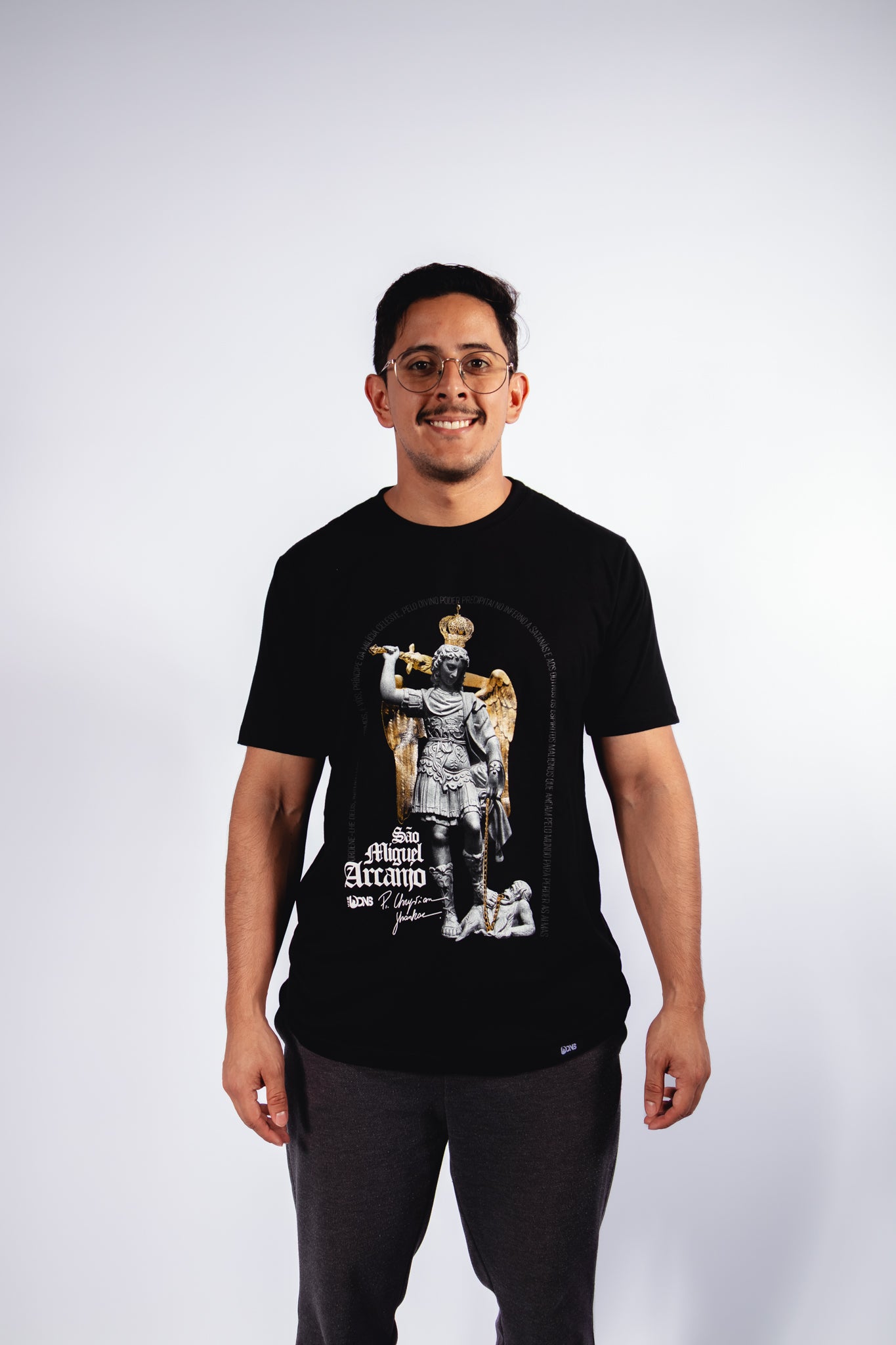 Camiseta Oversized São Miguel Arcanjo do Monte Gargano - Preto ref 3251