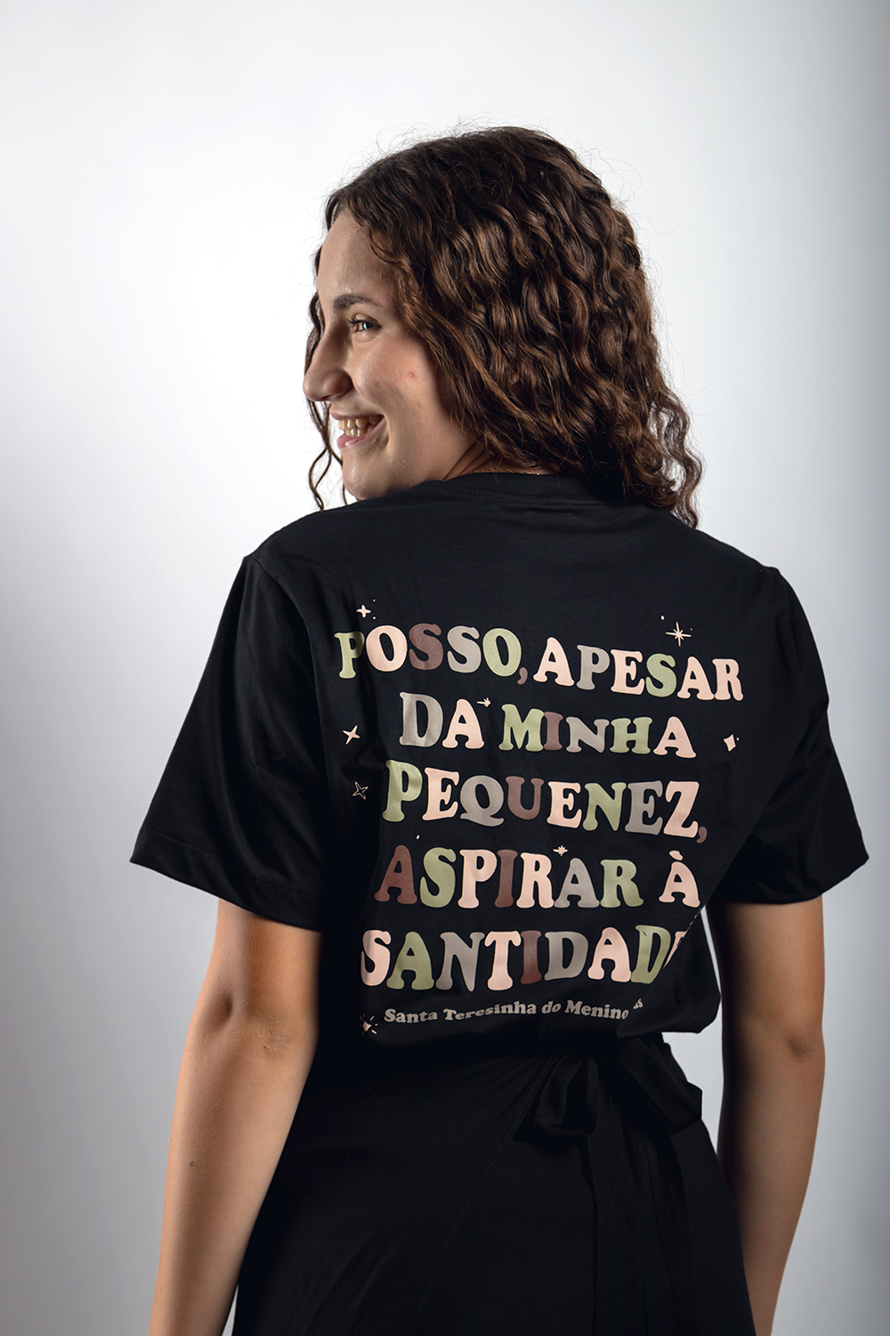 Camiseta Santa Terezinha Minha Pequenez ref 261