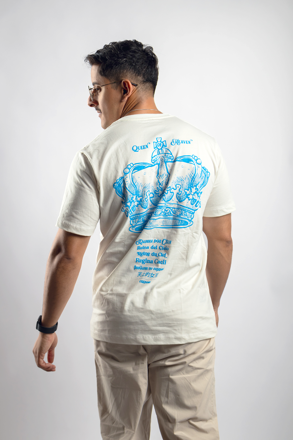 Camiseta Rainha dos Céus - Off White ref 3199