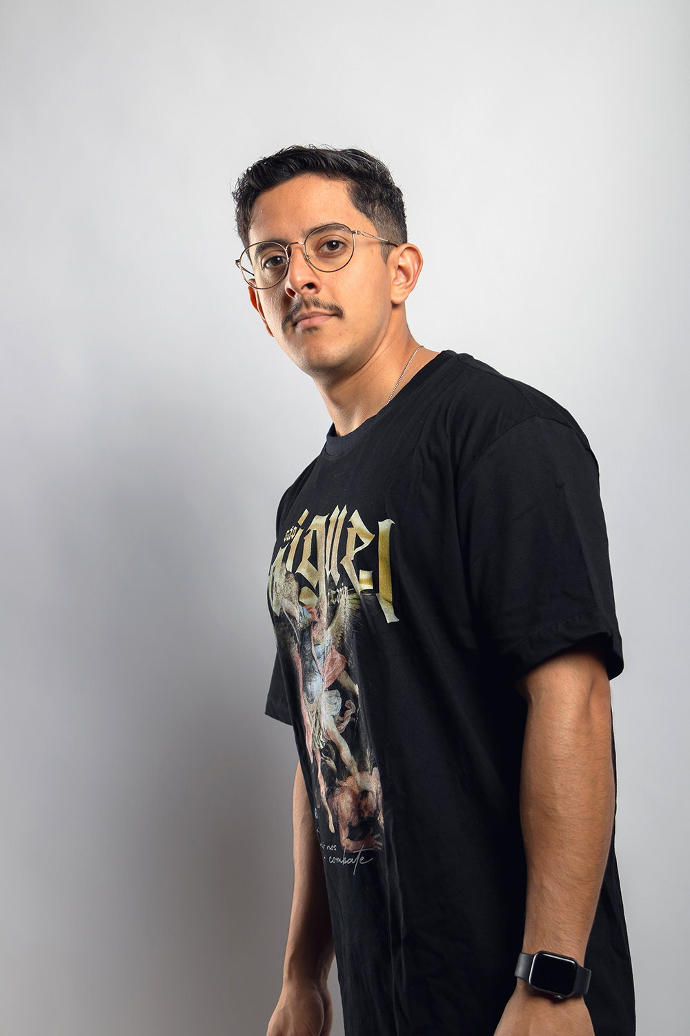 Camiseta Oversized São Miguel Arcanjo - Preto ref 3222