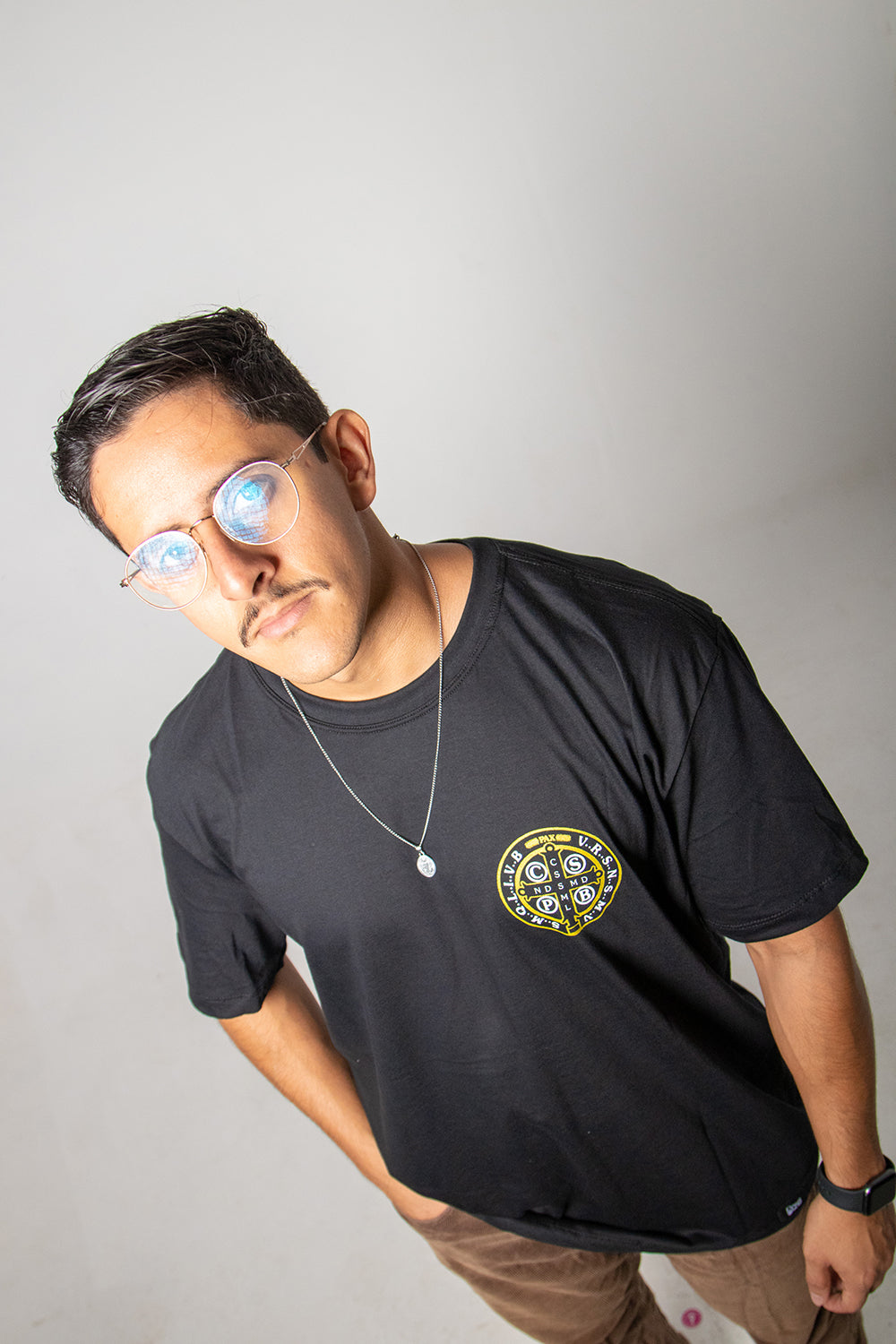 Camiseta Oversized Medalhão São Bento- Preto ref 3226