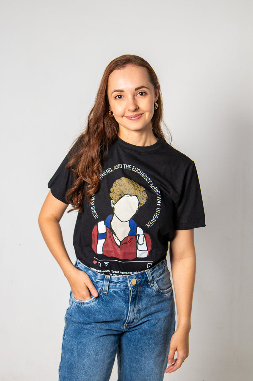 Camiseta Usedons Beato Carlo Acutis desenho