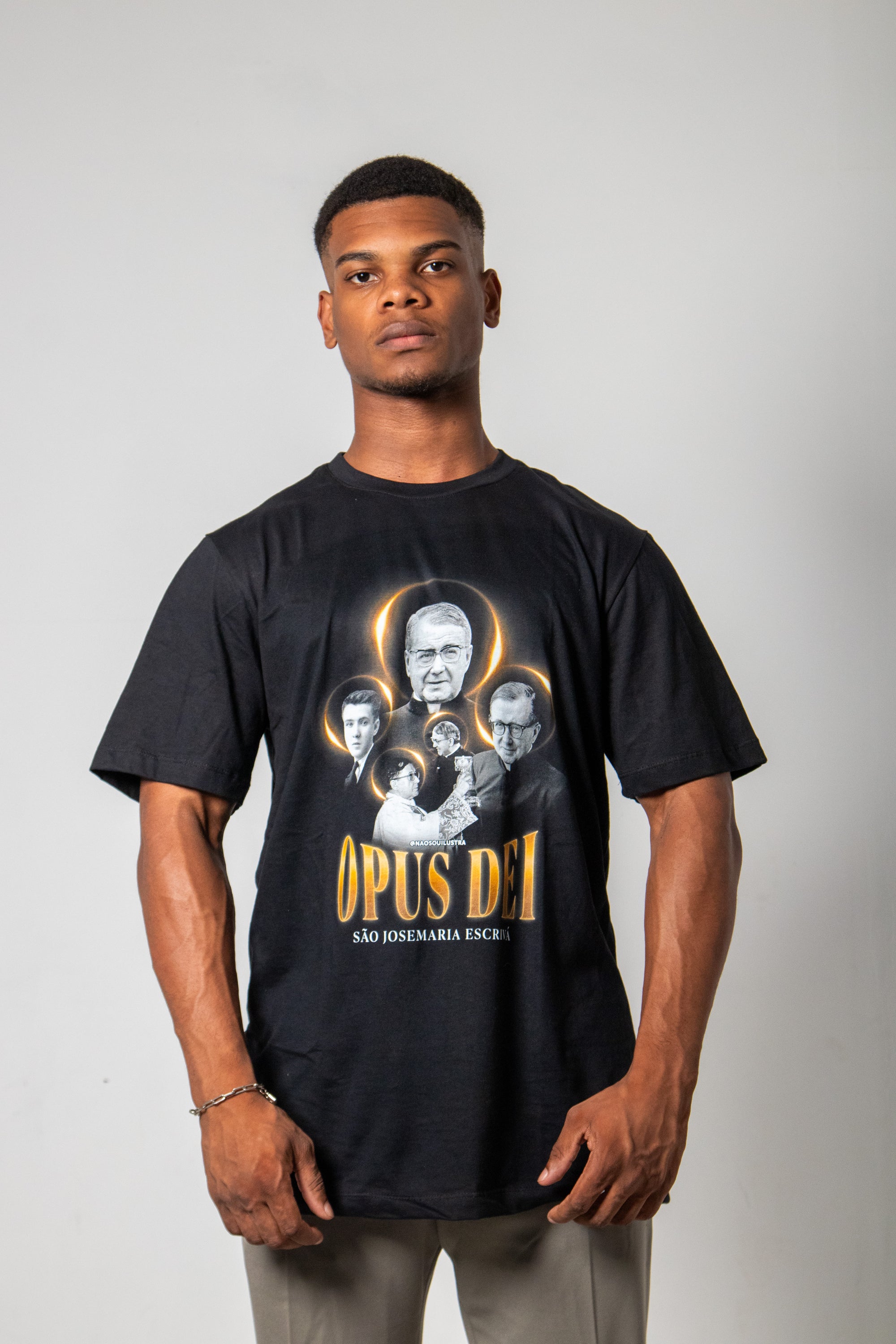 Camiseta Oversized São Josemaria Escrivá - Preto ref 3247