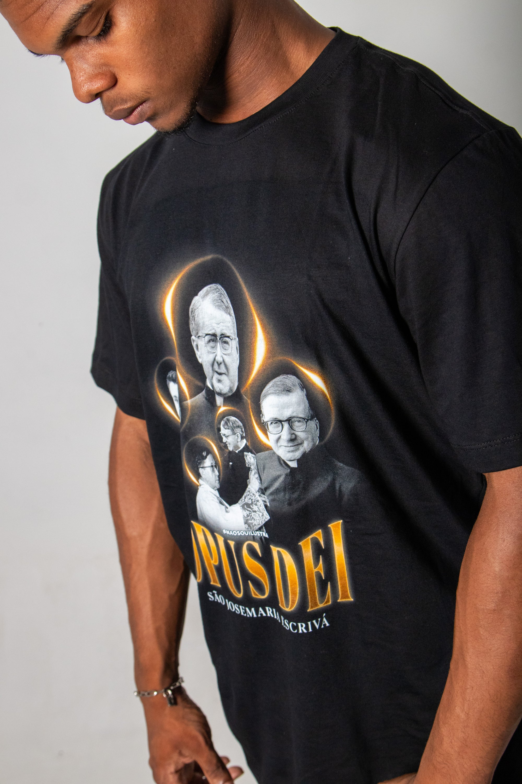 Camiseta Oversized São Josemaria Escrivá - Preto ref 3247