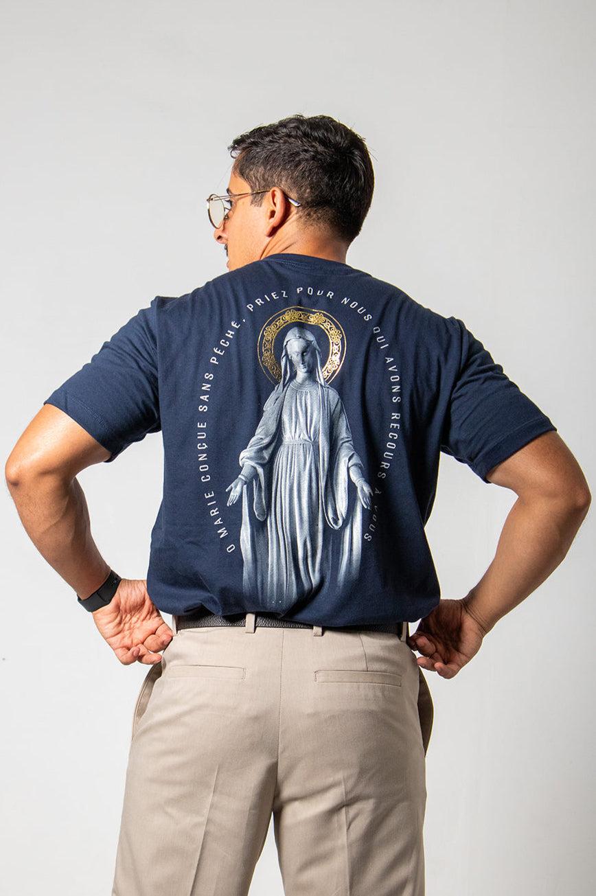 Camiseta Nossa Senhora da Graças - Azul Marinho ref 3245