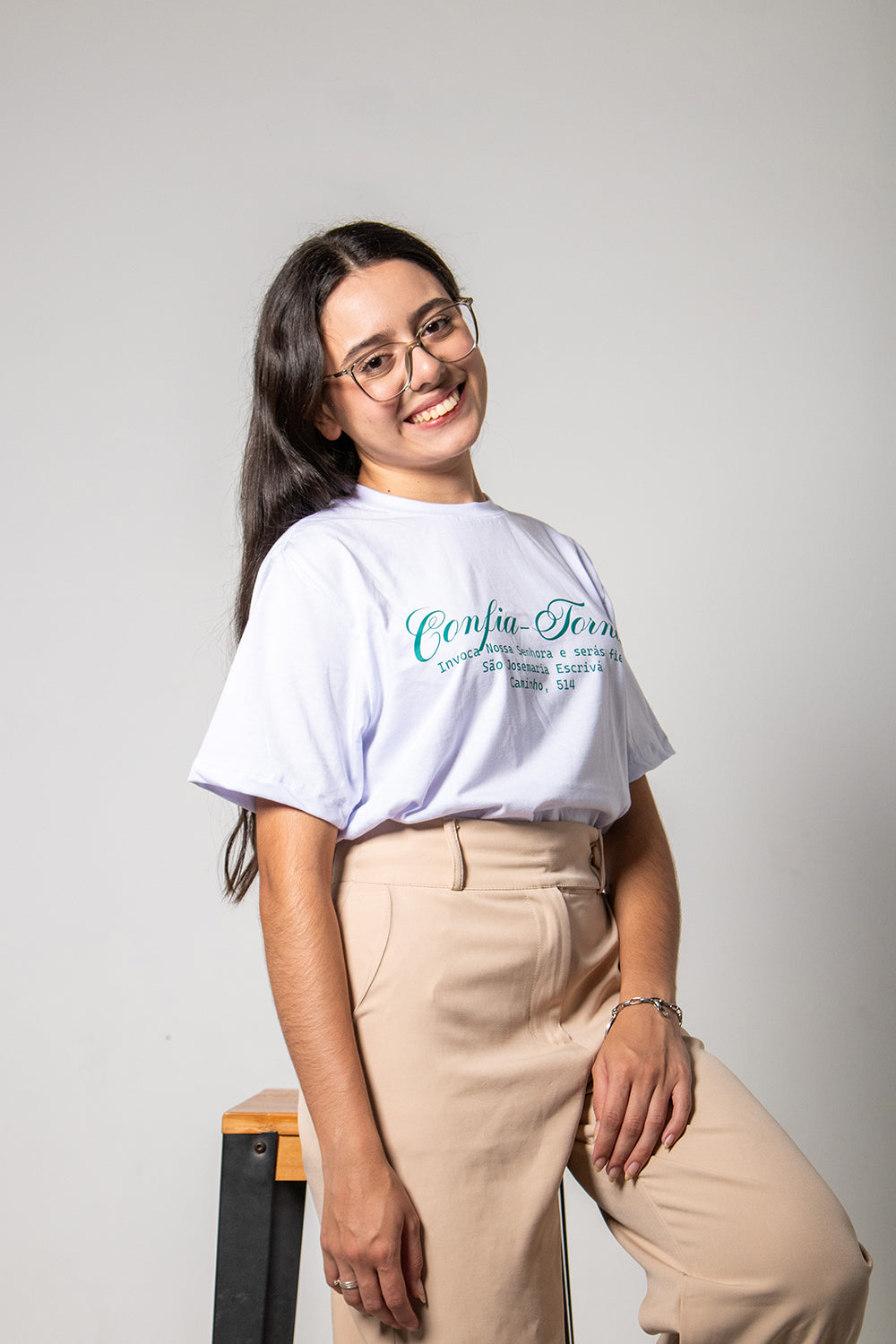 Camiseta Confia, Torna, Invoca - Branco ref 3233