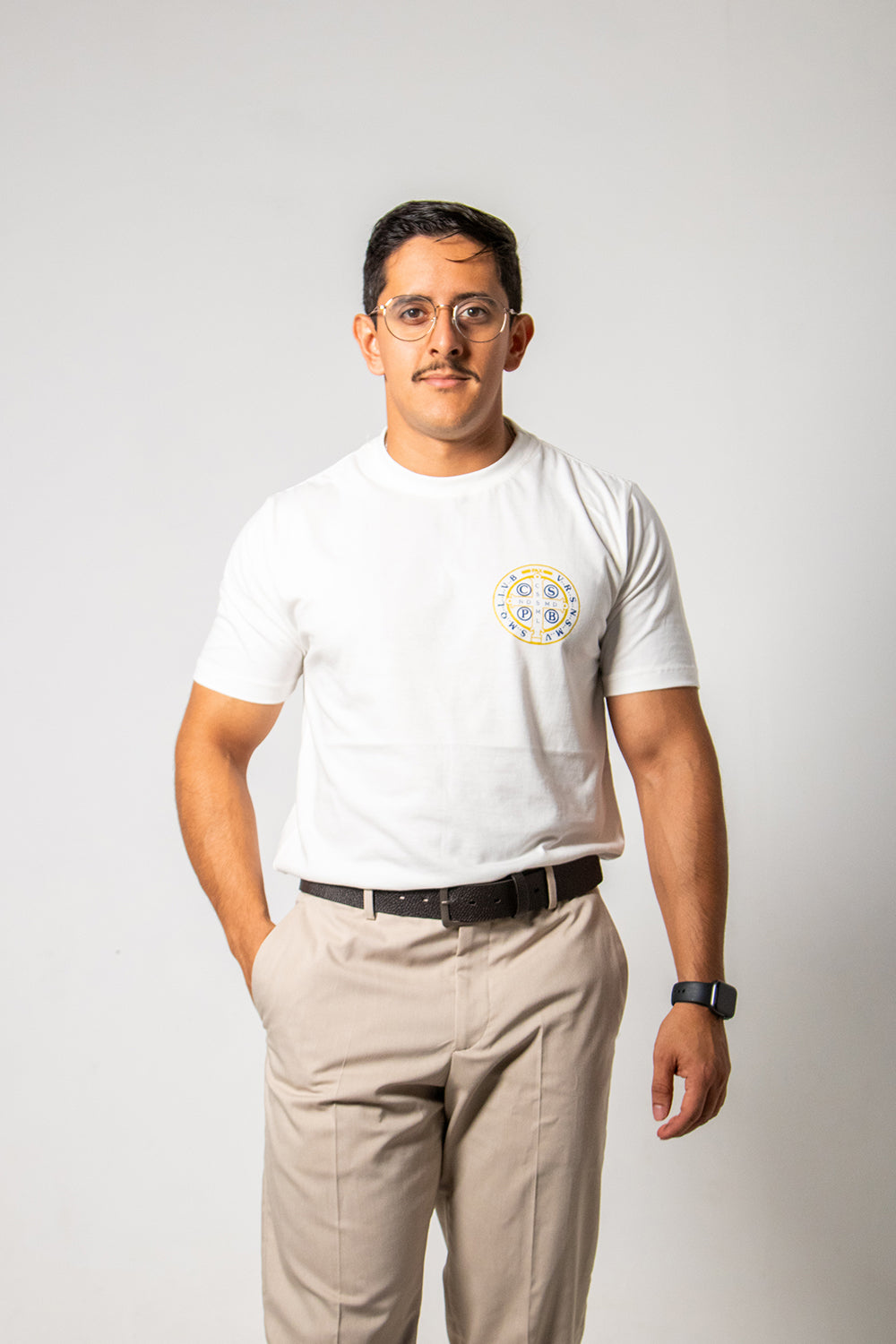 Camiseta Medalhão São Bento - Off White ref 3226