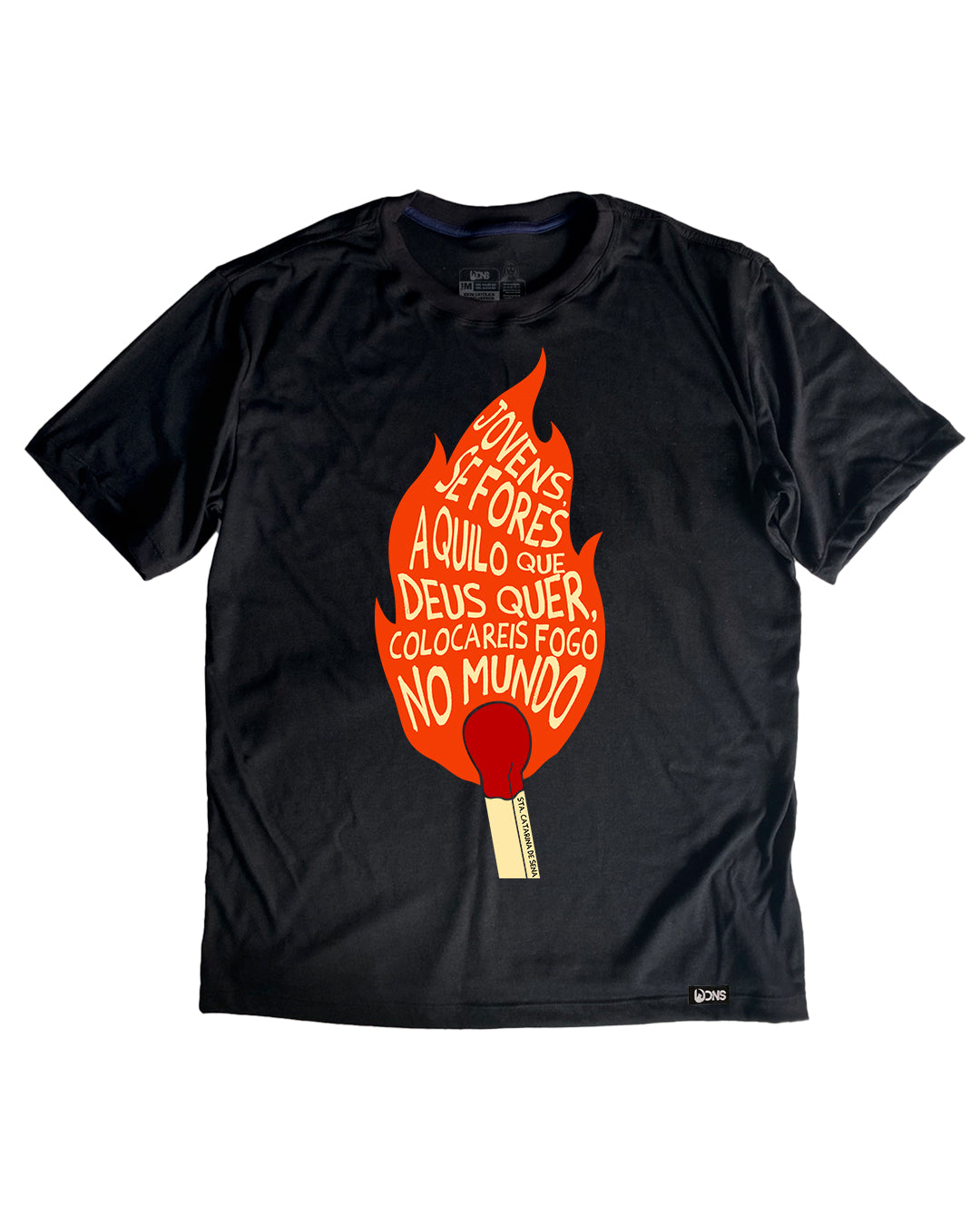 Camiseta Oversized Fogo no mundo Retrô - Preto ref 3250