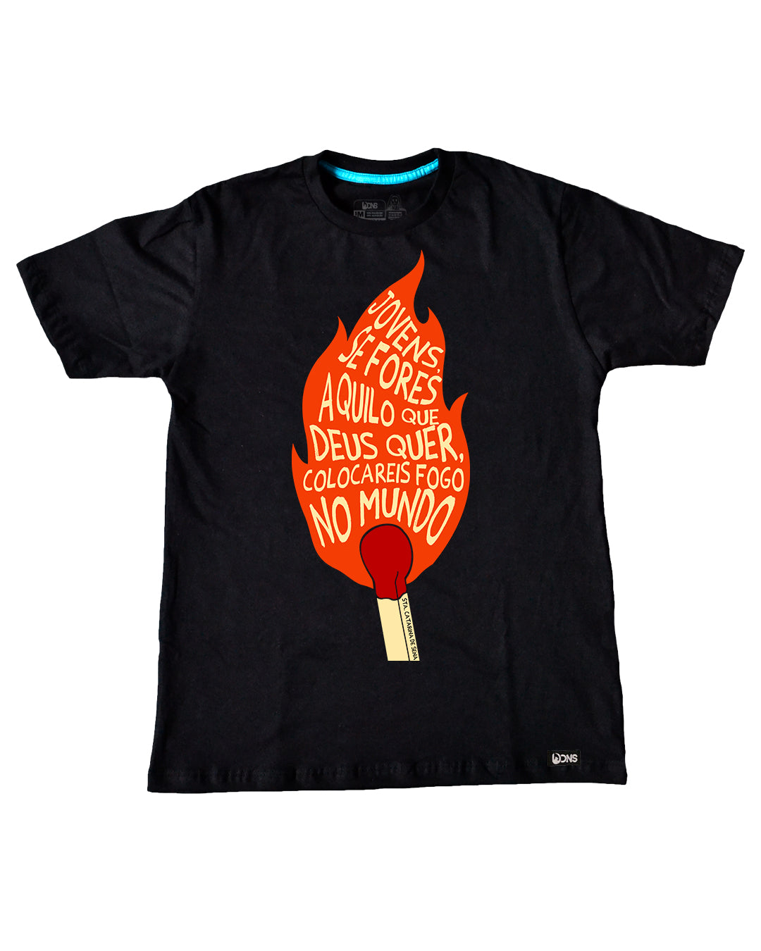 Camiseta Fogo no mundo Retrô - Preto ref 3250