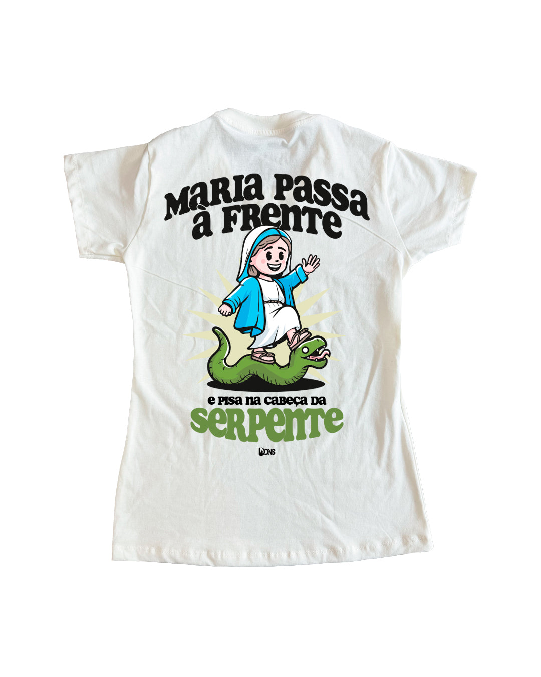Baby Look Maria passa à frente Retrô - Off-White ref 3249