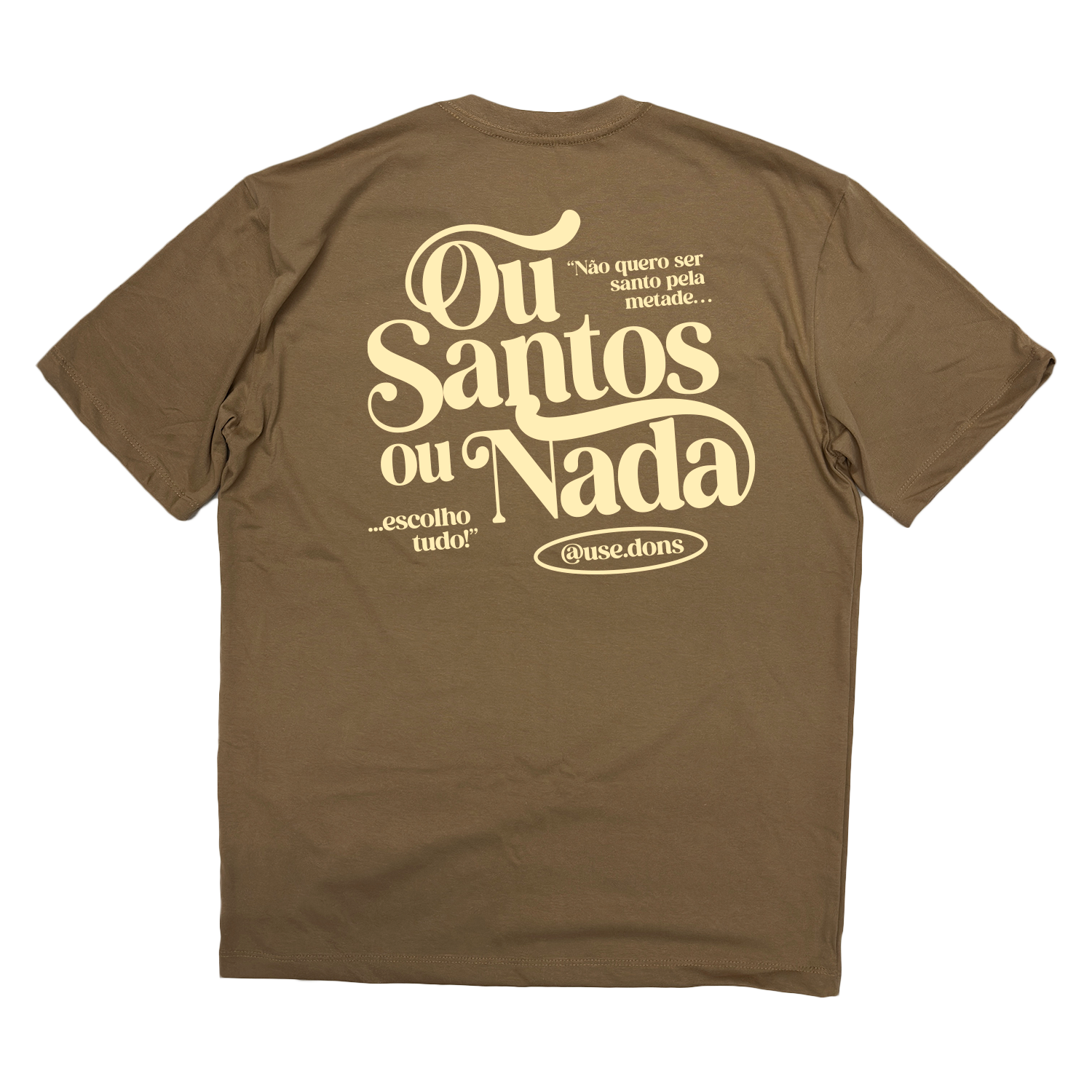 Camiseta Oversized Ou Santos ou Nada - Mocha ref 3201