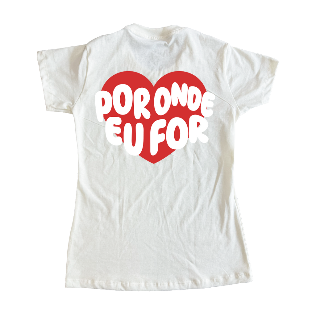 Baby Look Casal - Por onde eu for, quero ser seu par ref 3240