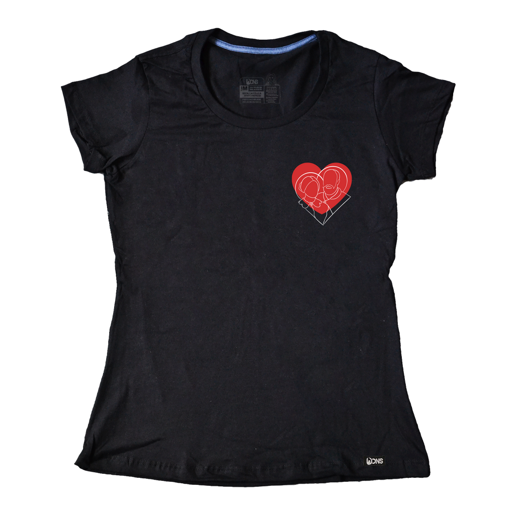 Baby Look Casal - Por onde eu for, quero ser seu par ref 3240