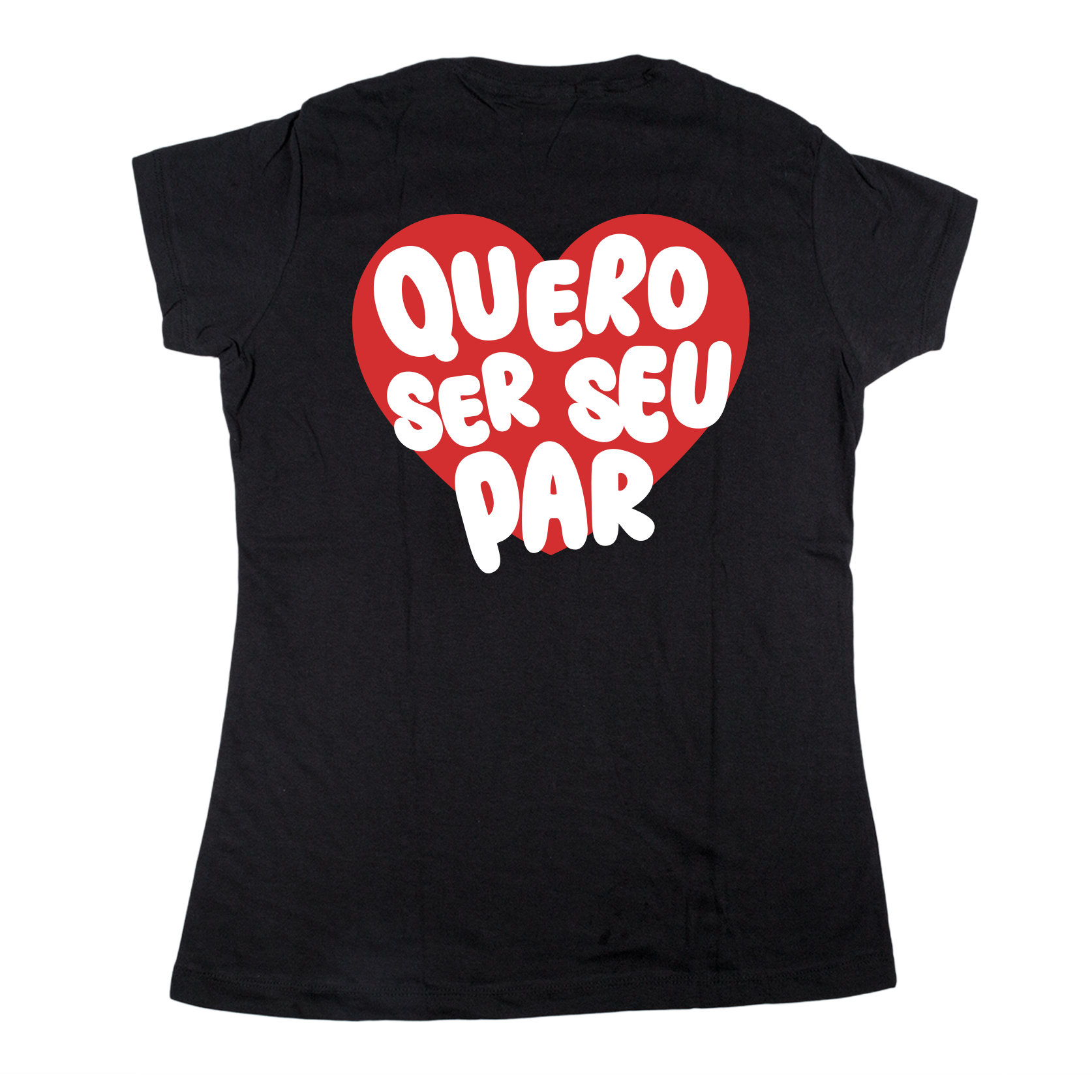 Baby Look Casal - Por onde eu for, quero ser seu par ref 3240